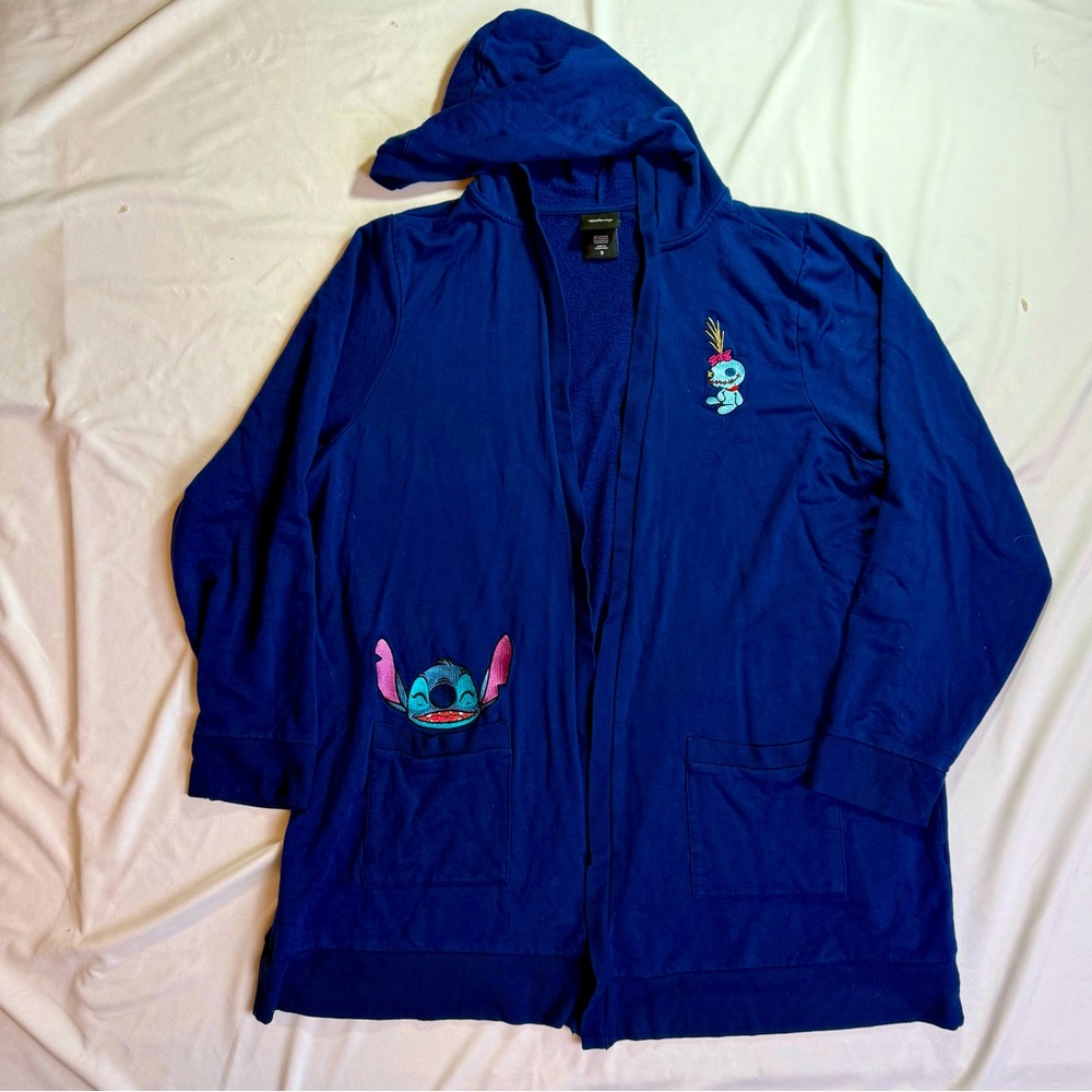 Disney Women’s Lilo and Stitch Embroidered Open Front Knit Cardigan Plus Size 3
